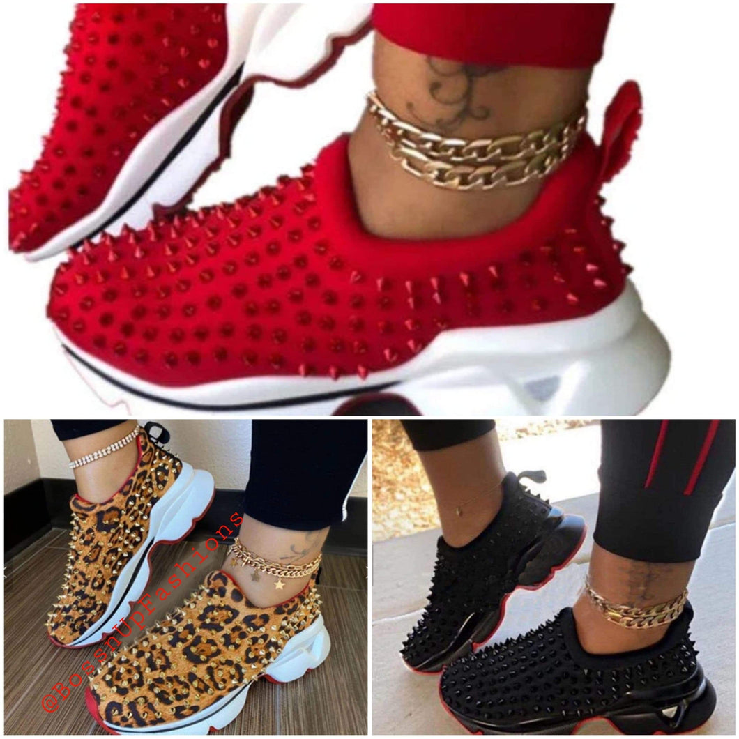 Women's Popular Spiked sneakers